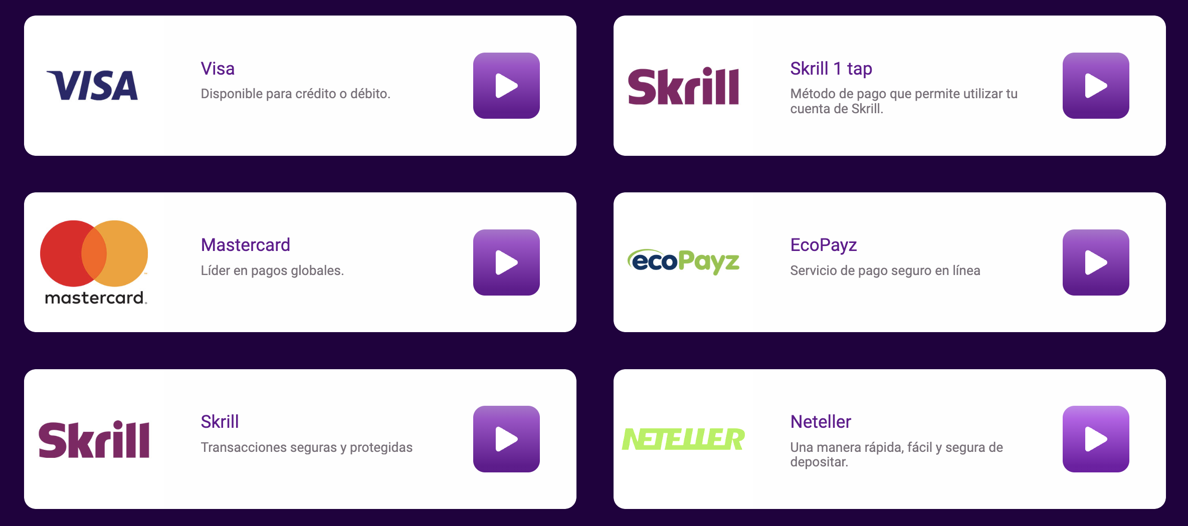 Métodos de depósito y retirada en JackpotCity Casino